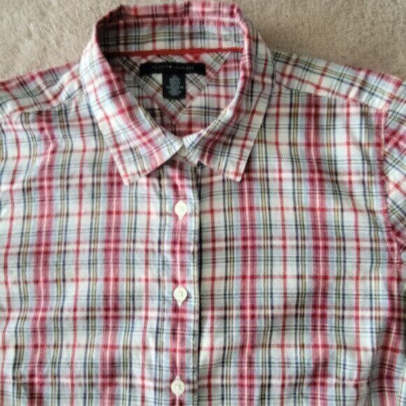 Tommy Hilfiger Plaid Button Down Shirt Women's Size XS - Picture 1 of 11